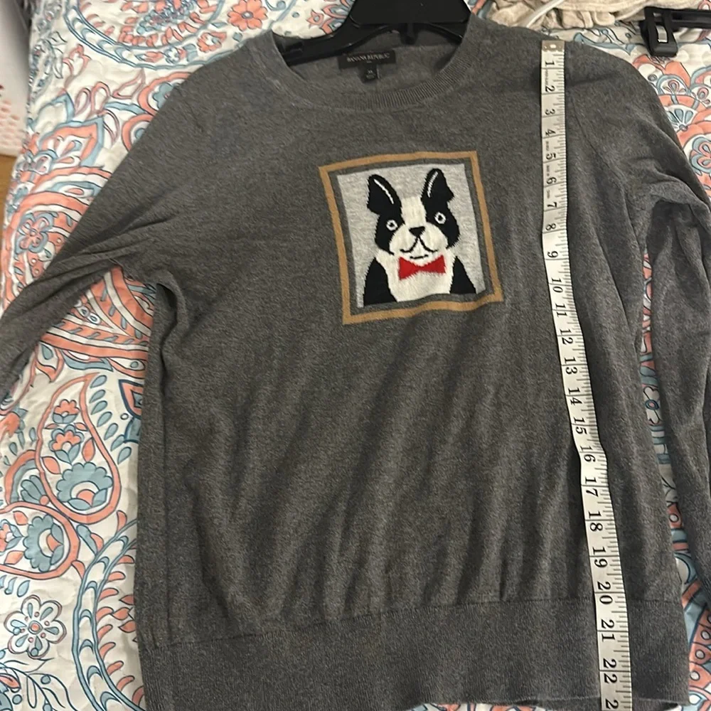 Banana Republic terrier intarsia sweater